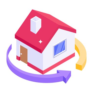 ev, bina, ev, mülk, gayrimenkul, vektör illüstrasyonu