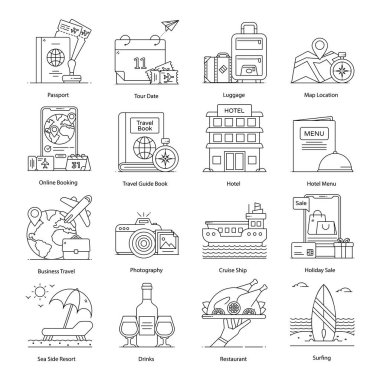 Web tasarımı için vektör simgeleri kümesi 