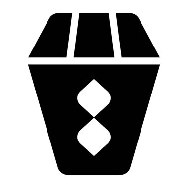 Yiyecek ve içecek ikonunun vektör illüstrasyonu