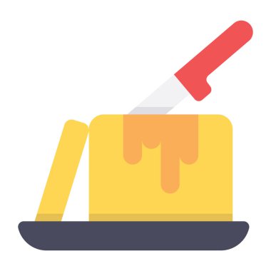 Yemek. Web simgesi basit illüstrasyon