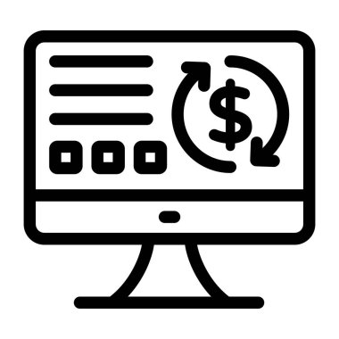 Finansal analiz. Web simgesi