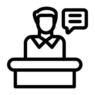 Garson. Web simgesi basit illüstrasyon