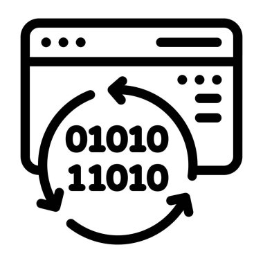 Web sayfası ikon vektör illüstrasyonu