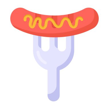 Sosis. Web simgesi basit illüstrasyon