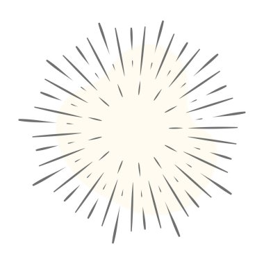 Geriye dönük güneş patlaması. vektör illüstrasyonu.