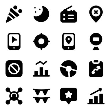 Web ve mobil için simge seti. vektör illüstrasyonu