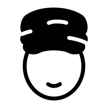 kadın web simgesi, vektör illüstrasyonu