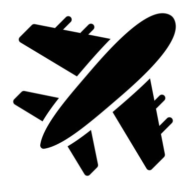 uçak ikonu vektör illüstrasyonu
