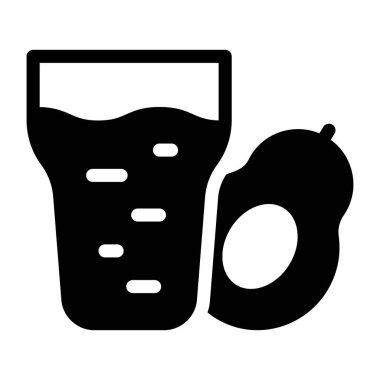 Süt şişesi ikonu. Web için smoothie vektör simgelerinin özet çizimi