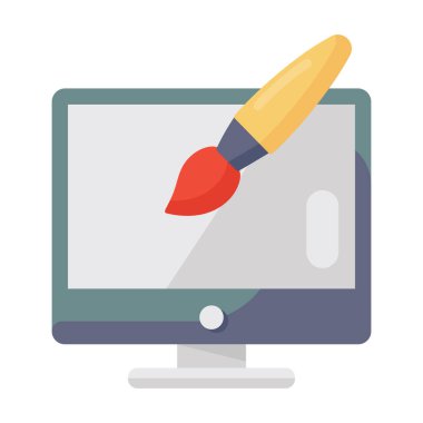 iş ve teknoloji simgesinin yaratıcı ve tasarım vektörü çizimi