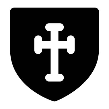 Hıristiyan haçı ikonu. vektör illüstrasyonu