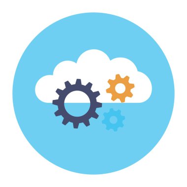 Bulut hesaplama simgesi. düz dizayn biçimi 10