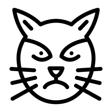 Kedi. Web simgesi basit illüstrasyon