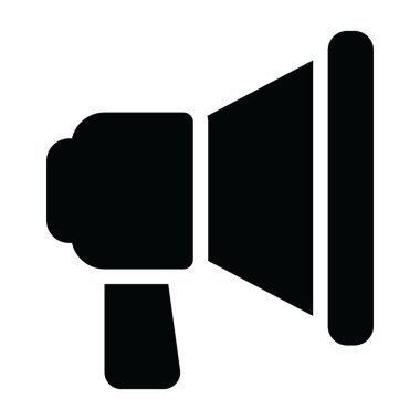 Konuşmacı simgesi. Web için megafon vektör simgelerinin basit çizimi