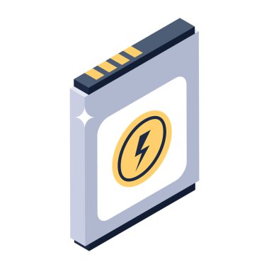 Ağ ve mobil uygulama tasarımınız için beyaz arkaplanda izole edilmiş pil simgesi vektörü, elektrik güç logosu kavramı