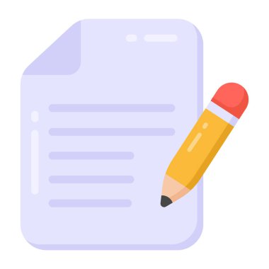 Belge düz vektör simgesine sahip pano