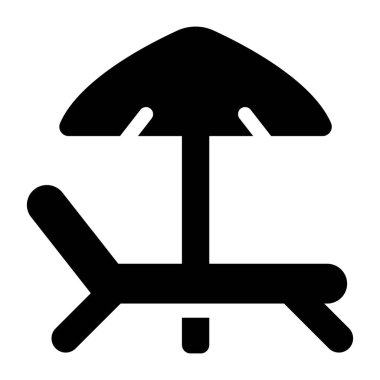 Şemsiye. Web simgesi basit illüstrasyon