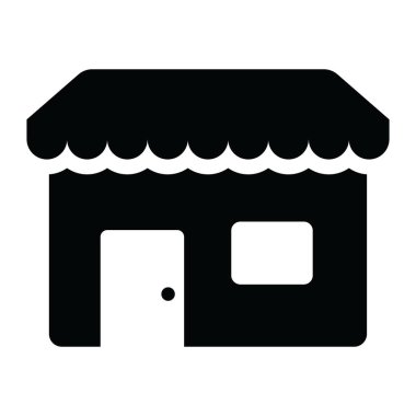 dükkan simgesi vektör illüstrasyonu