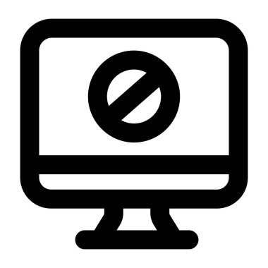 Bilgisayar. Web simgesi basit illüstrasyon