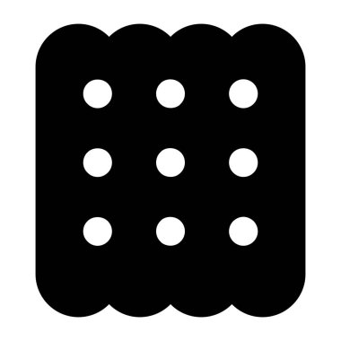 Çikolata parçacıklı ikon. Beyaz arkaplanda izole edilmiş web tasarımı için kruvasan vektör simgelerinin ana hatları