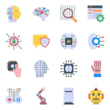 Web tasarımı için yaratıcı ve teknoloji simgeleri