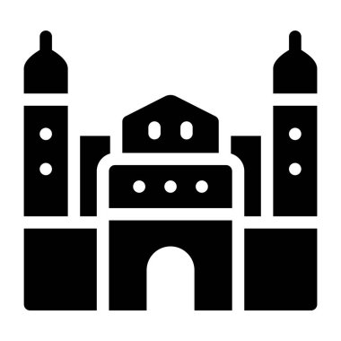 Cami binası. Web simgesi basit illüstrasyon