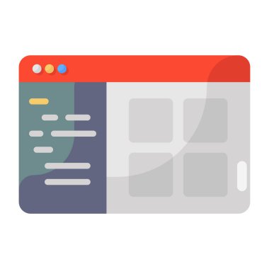 Tarayıcı. Web simgesi basit illüstrasyon