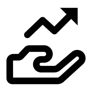 iş büyümesi web simgesi, vektör illüstrasyonu