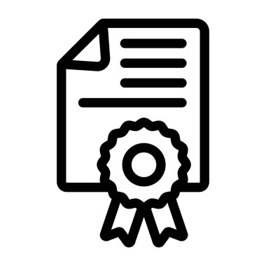 diploma. Web simgesi basit illüstrasyon