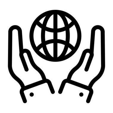 genel ağ vektör çizgisi simgesi