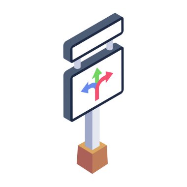 Bir trafik konisinin vektör illüstrasyonu