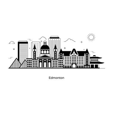 Amerika 'nın başkentinin vektör illüstrasyonu