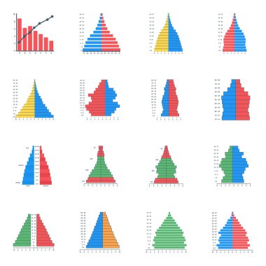 Web ve mobil için vektör simgeleri kümesi