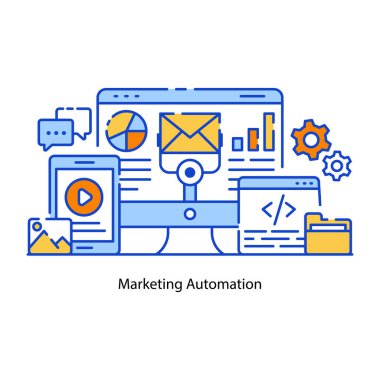 seo modern simgesinin vektör illüstrasyonu