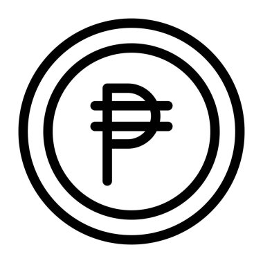 Peso para birimi web simgesi basit tasarım 