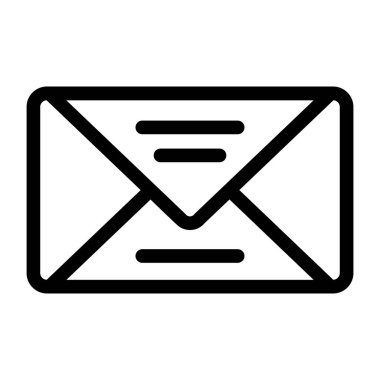 Mektup. Web simgesi basit illüstrasyon