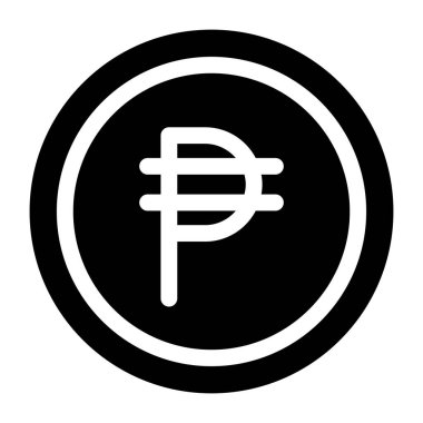 Peso para birimi web simgesi basit tasarım 