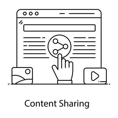 e-öğrenme satırı simgesi, vektör illüstrasyonu