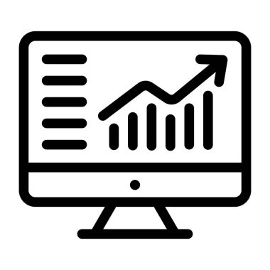 Analizler. Web simgesi basit illüstrasyon