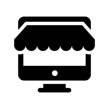 dükkan simgesi vektör illüstrasyonu