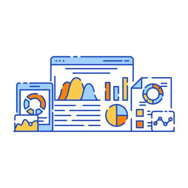 düz tasarım konsepti, seo modern simgenin vektör illüstrasyonu