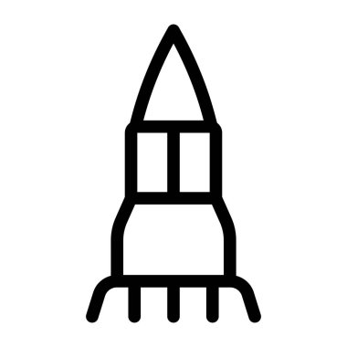 Uzay roket simgesinin vektör illüstrasyonu