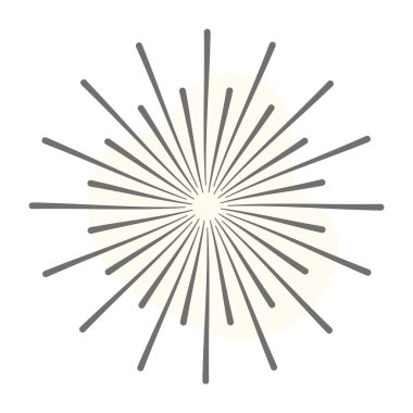 Güneş patlaması simgesinin vektör çizimi