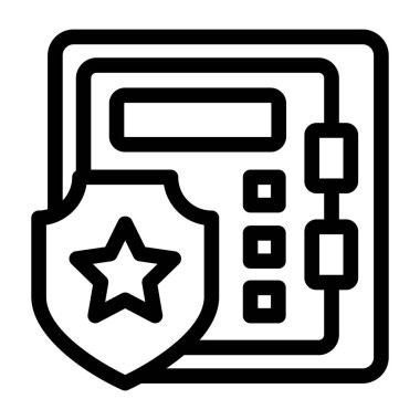 çevrimiçi ödeme çizgisi vektör simgesi.