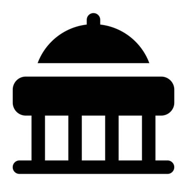 Otelde. Web simgesi basit illüstrasyon