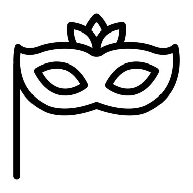 karnaval maskesi ikonu vektör illüstrasyon grafik tasarımı