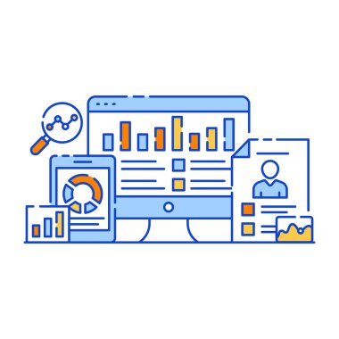 seo modern simgesinin vektör illüstrasyonu