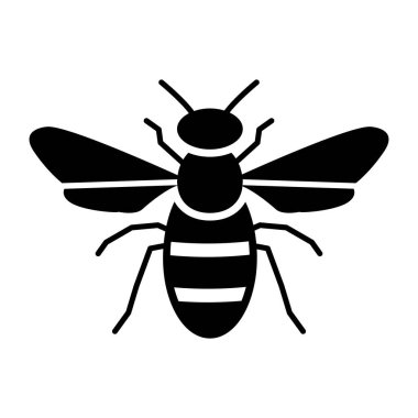 Böcek ikonu. siyah ve beyaz resimleme.