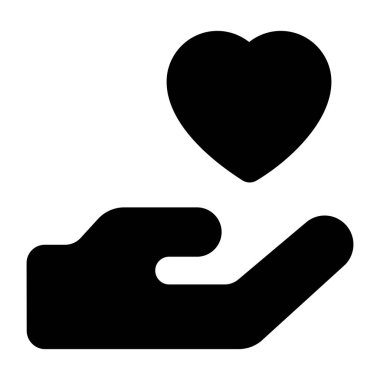 Kalp ikonu vektör illüstrasyonu