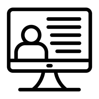 Online eğitim. vektör illüstrasyonu